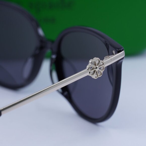 Kate Spade KRISTINA/G/S 0807 IR Cat Eye Sunglasses - Black/Gold/Grey main image 7